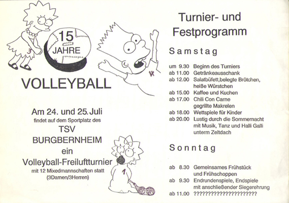 15 Jahre Volleyball Progamm
